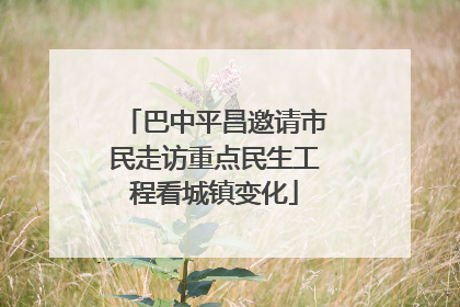 巴中平昌邀请市民走访重点民生工程看城镇变化