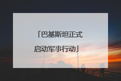 巴基斯坦正式启动军事行动