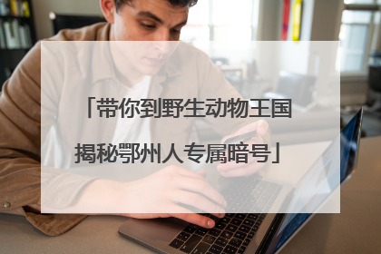 带你到野生动物王国揭秘鄂州人专属暗号