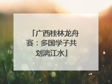 广西桂林龙舟赛：多国学子共划漓江水