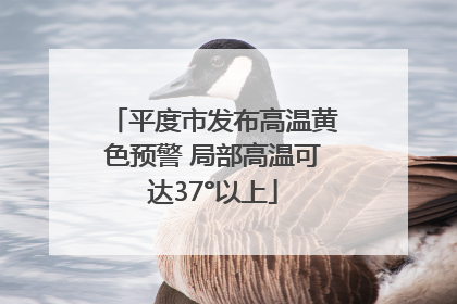 平度市发布高温黄色预警 局部高温可达37°以上