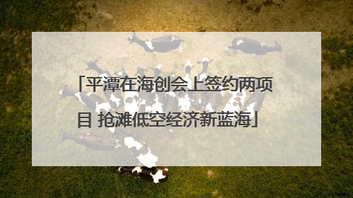 平潭在海创会上签约两项目 抢滩低空经济新蓝海