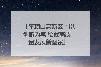 平顶山高新区：以创新为笔 绘就高质量发展新图景