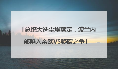 总统大选尘埃落定，波兰内部陷入亲欧VS疑欧之争