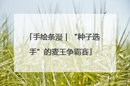 手绘条漫｜“种子选手”的麦王争霸赛
