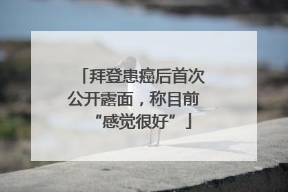 拜登患癌后首次公开露面，称目前“感觉很好”