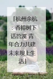 杭州余杭：香樟树下话苕溪 青年合力共建未来坝上生活