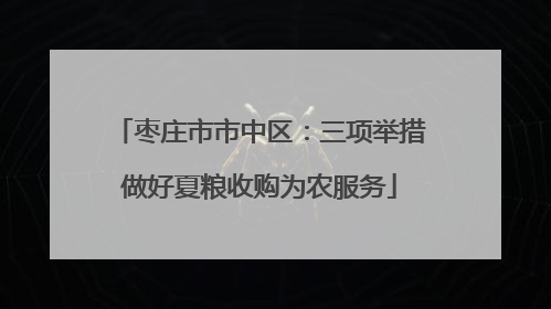 枣庄市市中区：三项举措做好夏粮收购为农服务