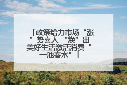 政策给力市场“涨”势喜人 “焕”出美好生活激活消费“一池春水”