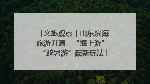 文旅观察丨山东滨海旅游升温，“海上游”“避暑游”酝新玩法