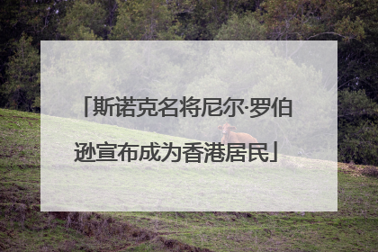 斯诺克名将尼尔·罗伯逊宣布成为香港居民