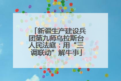 新疆生产建设兵团第九师乌拉斯台人民法庭：用“三调联动”解牛事