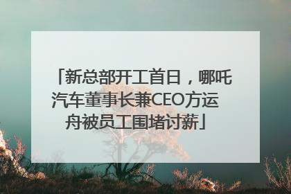 新总部开工首日，哪吒汽车董事长兼CEO方运舟被员工围堵讨薪