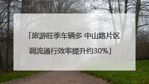 旅游旺季车辆多 中山路片区调流通行效率提升约30%