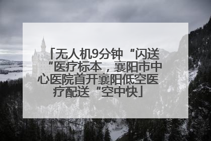 无人机9分钟“闪送“医疗标本，襄阳市中心医院首开襄阳低空医疗配送“空中快