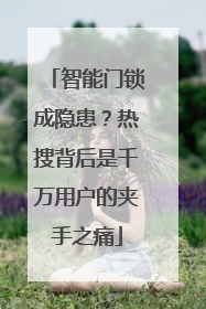 智能门锁成隐患？热搜背后是千万用户的夹手之痛