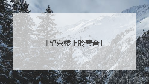 望京楼上聆琴音