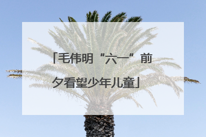 毛伟明“六一”前夕看望少年儿童