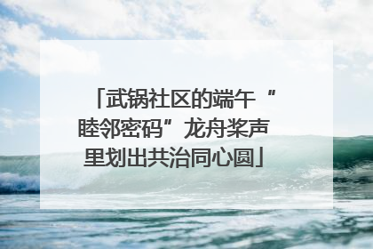 武锅社区的端午“睦邻密码”龙舟桨声里划出共治同心圆