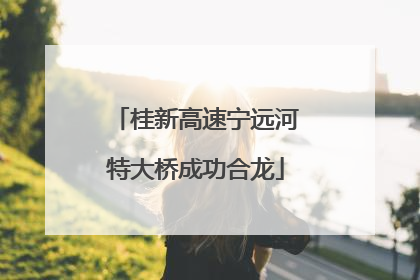 桂新高速宁远河特大桥成功合龙