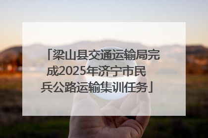 梁山县交通运输局完成2025年济宁市民兵公路运输集训任务