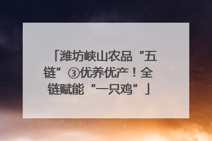 潍坊峡山农品“五链”③优养优产！全链赋能“一只鸡”