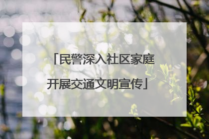 民警深入社区家庭开展交通文明宣传
