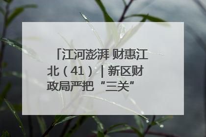江河澎湃 财惠江北（41）｜新区财政局严把“三关” 绘就“良田美景”
