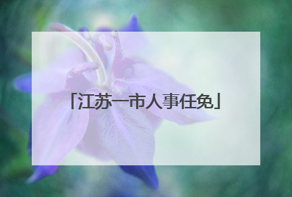 江苏一市人事任免