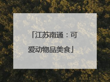 江苏南通：可爱动物品美食