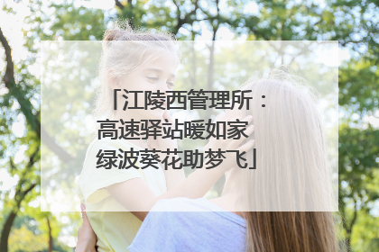 江陵西管理所：高速驿站暖如家 绿波葵花助梦飞