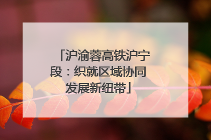 沪渝蓉高铁沪宁段：织就区域协同发展新纽带