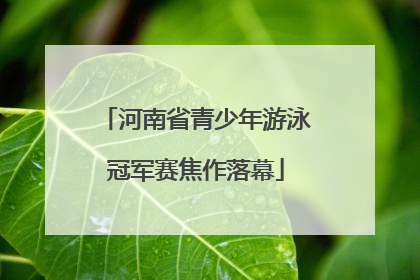 河南省青少年游泳冠军赛焦作落幕