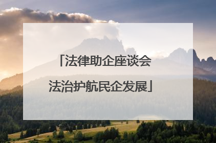 法律助企座谈会 法治护航民企发展