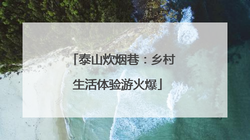 泰山炊烟巷：乡村生活体验游火爆
