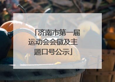 济南市第一届运动会会徽及主题口号公示
