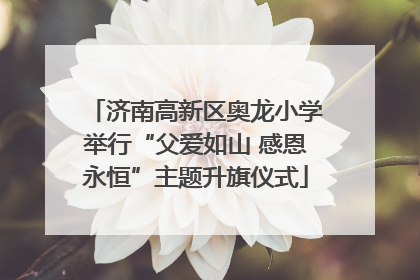 济南高新区奥龙小学举行“父爱如山 感恩永恒”主题升旗仪式