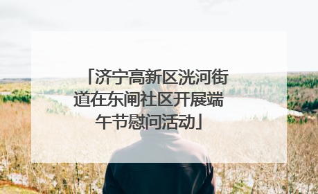 济宁高新区洸河街道在东闸社区开展端午节慰问活动