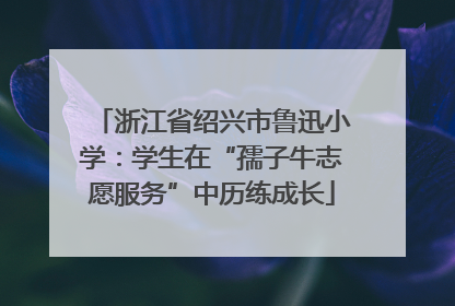 浙江省绍兴市鲁迅小学：学生在“孺子牛志愿服务”中历练成长
