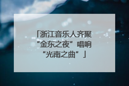 浙江音乐人齐聚“金东之夜”唱响“光南之曲”