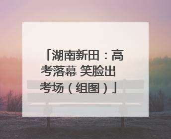 湖南新田：高考落幕 笑脸出考场（组图）