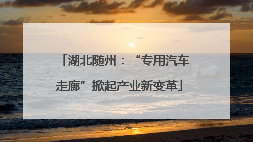 湖北随州：“专用汽车走廊”掀起产业新变革