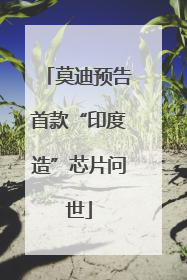 莫迪预告首款“印度造”芯片问世