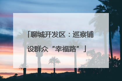 聊城开发区：巡察铺设群众“幸福路”