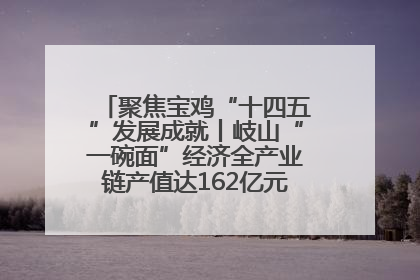 聚焦宝鸡“十四五”发展成就丨岐山“一碗面”经济全产业链产值达162亿元 入选全国典型县