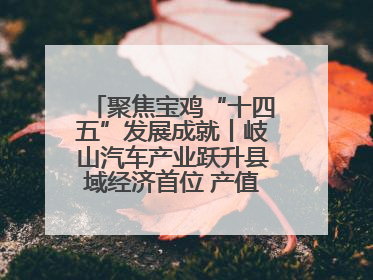 聚焦宝鸡“十四五”发展成就丨岐山汽车产业跃升县域经济首位 产值突破205亿 占规上工业75%