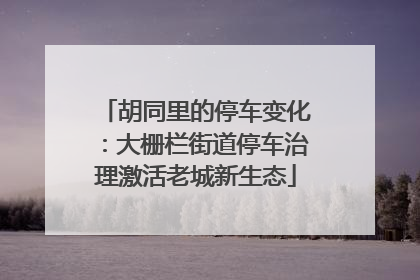 胡同里的停车变化：大栅栏街道停车治理激活老城新生态