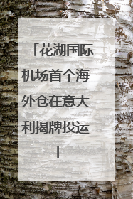 花湖国际机场首个海外仓在意大利揭牌投运