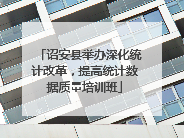 诏安县举办深化统计改革，提高统计数据质量培训班