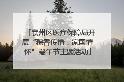 襄州区医疗保障局开展“粽香传情，家国情怀”端午节主题活动